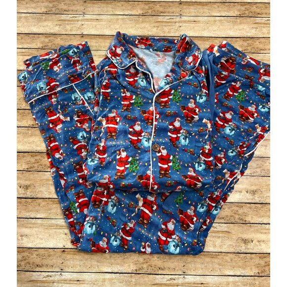 Posh Peanut Other - Posh Peanut Men's Blue Santa Lounge Set L